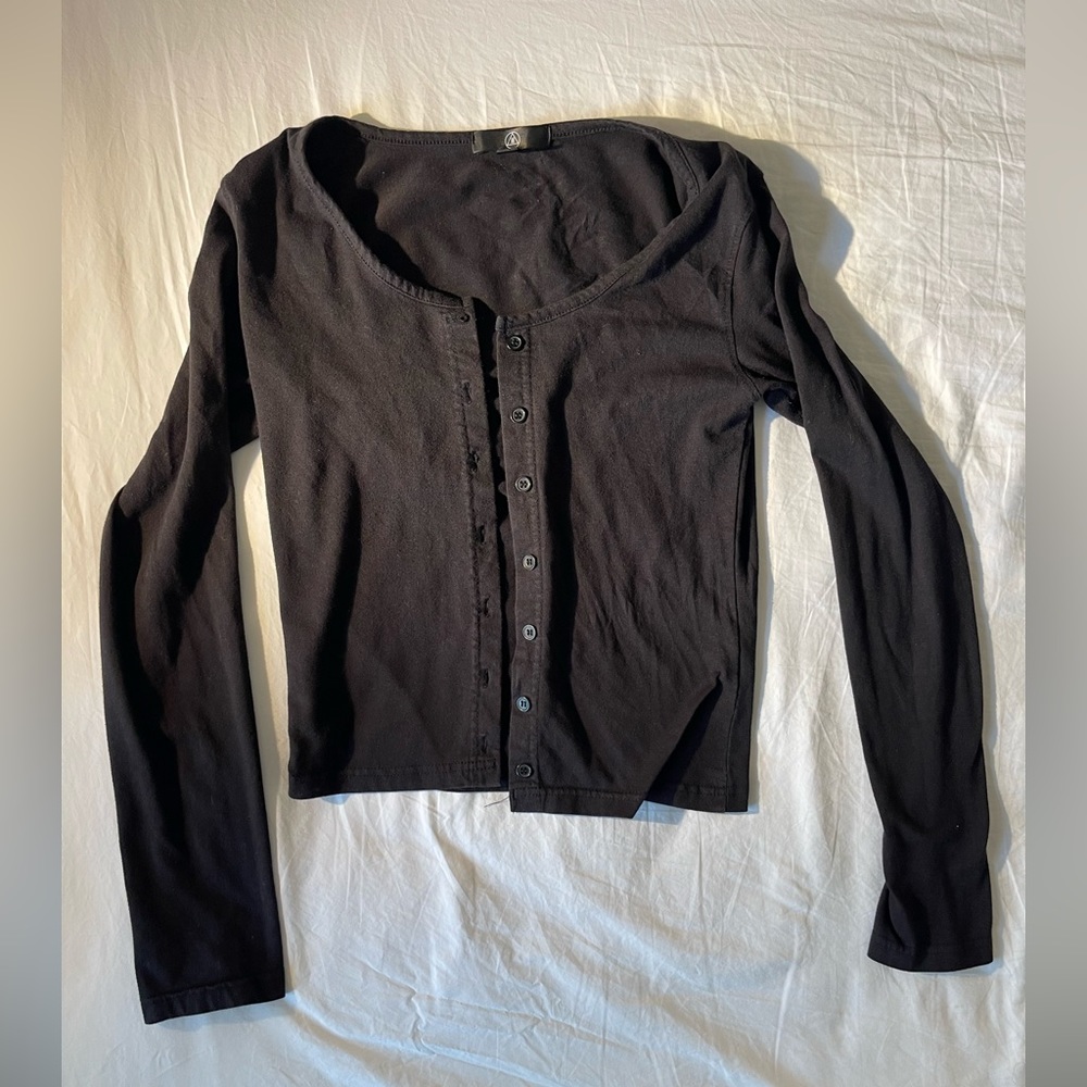 Missguided black button up